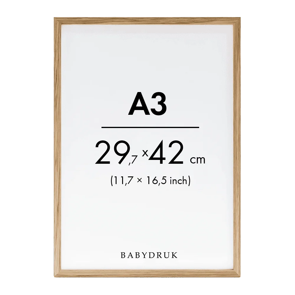 Birth poster frame oak a3 Birth poster frame oak a3